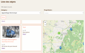 Screenshot de l'outil "emprunt d'objets", du site outils.laraye.fr